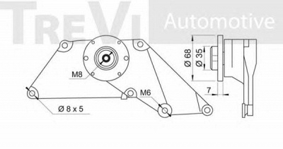 TREVI AUTOMOTIVE ta1820 -  Натяжная планка, поликлиновой ремень